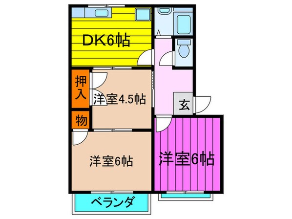 コ－ポ桑才Ｂ棟の物件間取画像